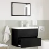 Image de vidaXL Set de meubles de salle de bain 2 piÃ¨ces ChÃªne noir Bois d'ingÃ©nierie