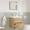 Image de vidaXL Cabinet de rangement de salle de bain ChÃªne fait main MDF Moyen