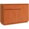 Image de vidaXL Buffet Marron cire 110 x 34 x 75 cm Bois massif en pin