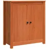 Image de vidaXL Buffet avec stockage avec porte Marron 70 x 35 x 80 cm Bois de pin massif