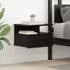 Image de vidaXL Table de nuit flottante chÃªne noir 40x31x27 cm Bois d'ingÃ©nierie