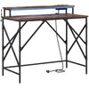 Image de Vidaxl Bureau ChÃªne FumÃ© 100 X 50 X 86.5 Cm Bois D'ingÃ©nierie