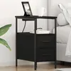 Image de vidaXL Armoires de chevet avec tiroir 2 pcs ChÃªne noir 30 x 48 x 61 cm