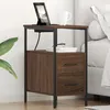 Image de vidaXL Armoires de chevet 2 pcs ChÃªne marron 30 x 48 x 61 cm