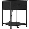Image de vidaXL Cabinet de chevet ChÃªne noir 42 x 41 x 56 cm Bois d'ingÃ©nierie