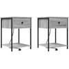 Image de vidaXL Armoires de chevet 2 pcs Sonoma gris 42 x 41 x 56 cm