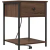 Image de vidaXL Cabinet de chevet avec tiroir ChÃªne marron 42 x 41 x 56 cm