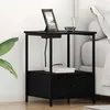 Image de vidaXL Table de nuit avec station de chargement avec tiroir ChÃªne noir