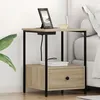 Image de Vidaxl Table De Nuit Avec Station De Chargement 2 Pcs ChÃªne Sonoma