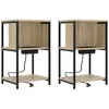 Image de Vidaxl Cabinet De Chevet 2 Pcs ChÃªne Sonoma 38 X 31 X 61 Cm