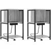 Image de vidaXL Cabinet de chevet 2 pcs Sonoma gris 38 x 31 x 61 cm