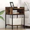 Image de Vidaxl Cabinet De Chevet ChÃªne FumÃ© 40 X 40 X 61 Cm Bois D'ingÃ©nierie