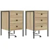 Image de Vidaxl Armoires De Chevet 2 Pcs ChÃªne Sonoma 42 X 41 X 61 Cm