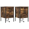 Image de Vidaxl Armoires De Chevet Avec Tiroir 2 Pcs ChÃªne FumÃ© 42 X 41 X 61 Cm
