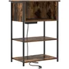 Image de Vidaxl Cabinet De Chevet ChÃªne FumÃ© 55 X 31 X 76 Cm Bois D'ingÃ©nierie