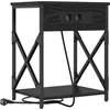 Image de vidaXL Cabinet de chevet ChÃªne Noir 41 x 31 x 51 cm Bois d'ingÃ©nierie
