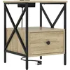 Image de Vidaxl Cabinet De Chevet Avec Tiroir ChÃªne Sonoma 41.5 X 40.5 X 55 Cm