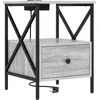 Image de vidaXL Cabinet de chevet avec tiroir Sonoma gris 41.5 x 40.5 x 55 cm