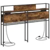 Image de vidaXL TÃªte de lit de rangement ChÃªne fumÃ© 120 cm Bois d'ingÃ©nierie