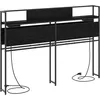 Image de vidaXL TÃªte de lit de rangement ChÃªne noir 160 cm Bois d'ingÃ©nierie