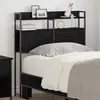 Image de vidaXL TÃªte de lit de rangement ChÃªne Noir 90 cm Bois d'ingÃ©nierie