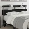 Image de vidaXL TÃªte de lit de rangement ChÃªne noir 140 cm Bois d'ingÃ©nierie