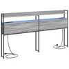 Image de vidaXL TÃªte de lit de rangement Sonoma gris 200 cm Bois d'ingÃ©nierie