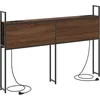 Image de vidaXL TÃªte de lit de rangement ChÃªne marron 135 cm Bois d'ingÃ©nierie