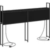 Image de vidaXL TÃªte de lit de rangement ChÃªne noir 140 cm Bois d'ingÃ©nierie