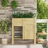 Image de Vidaxl Jardin SurÃ©levÃ© Avec Rangement 85x46x96 Cm Bois TraitÃ© Pin
