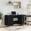 Image de vidaXL Bureau avec porte ChÃªne noir 140 x 50 x 75 cm Bois d'ingÃ©nierie