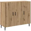 Image de vidaXL Buffet avec stockage avec porte Marron 90 x 34 x 80 cm Bois d'ingÃ©nierie