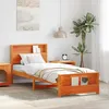 Image de vidaXL Cadre de lit Marron cire 90 x 190 cm Bois massif en pin