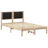 Image de vidaXL Cadre de lit avec tÃªte de lit rembourrÃ©e Noir 120 x 200 cm