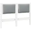 Image de vidaXL TÃªte de lit Autre Blanc 135 cm Bois massif en pin