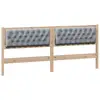 Image de vidaXL TÃªte de lit Marron et gris clair 200 cm Bois massif en pin