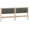 Image de vidaXL TÃªte de lit marron et gris foncÃ© 200 cm Bois massif en pin