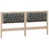 Image de vidaXL TÃªte de lit marron et gris foncÃ© 180 cm Bois massif en pin