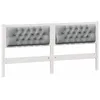 Image de vidaXL TÃªte de lit Autre Blanc et gris clair 180 cm Bois massif en pin