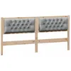 Image de vidaXL TÃªte de lit Marron et gris clair 160 cm Bois massif en pin