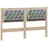 Image de vidaXL TÃªte de lit Marron et gris clair 150 cm Bois massif en pin