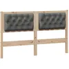 Image de vidaXL TÃªte de lit marron et gris foncÃ© 150 cm Bois massif en pin