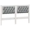 Image de vidaXL TÃªte de lit Autre Blanc et gris clair 140 cm Bois massif en pin