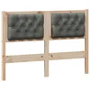Image de vidaXL TÃªte de lit marron et gris foncÃ© 135 cm Bois massif en pin