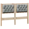 Image de vidaXL TÃªte de lit Marron et gris clair 120 cm Bois massif en pin