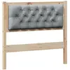 Image de vidaXL TÃªte de lit Autre Marron et gris clair 90 cm Bois massif en pin