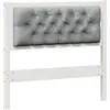 Image de vidaXL TÃªte de lit Autre Blanc et gris clair 90 cm Bois massif en pin