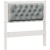 Image de vidaXL TÃªte de lit Autre Blanc et gris clair 75 cm Bois massif en pin