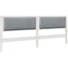 Image de vidaXL TÃªte de lit capitonnÃ©e Blanc 200 cm Bois de pin massif et tissu