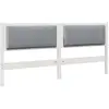 Image de vidaXL TÃªte de lit capitonnÃ©e Blanc 180 cm Bois de pin massif et tissu